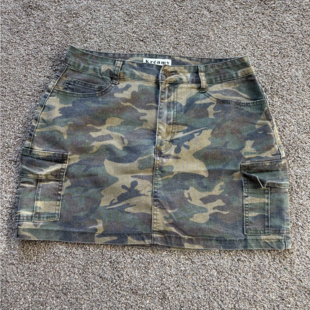 Camouflage Cargo Skirt